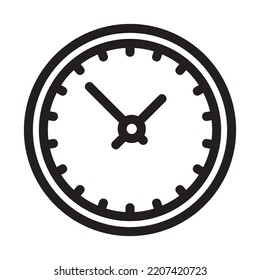Uhrsymbol oder Logo einzeln auf Zeichensymbolen, Vektorgrafik - hochwertige Vektorsymbole in schwarzem Stil
