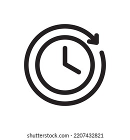 clock  icon or logo isolated sign symbol vector illustration - high quality black style vector icons
