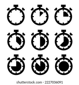 clock icon or logo isolated sign symbol vector illustration. clock collection. clock icon. start time. half time. stop time. minaute. hour. second. clock out. movement.