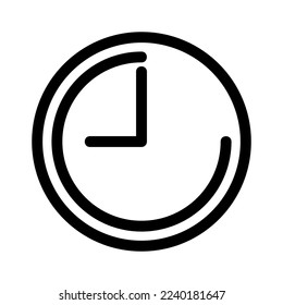 icono de reloj o logotipo símbolo de signo aislado ilustración vectorial - iconos vectoriales de estilo negro de alta calidad
