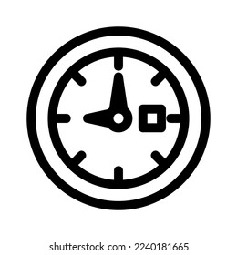 icono de reloj o logotipo símbolo de signo aislado ilustración vectorial - iconos vectoriales de estilo negro de alta calidad
