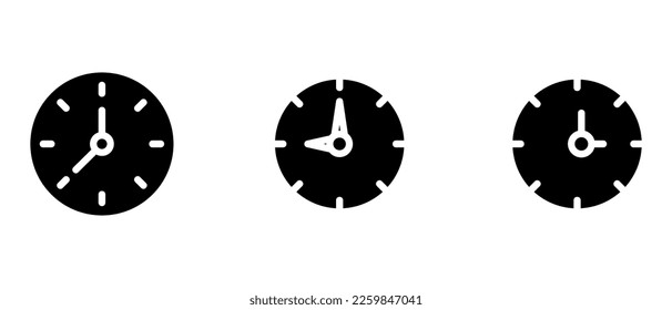 clock icon or logo isolated sign symbol vector illustration - high quality black style vector icons