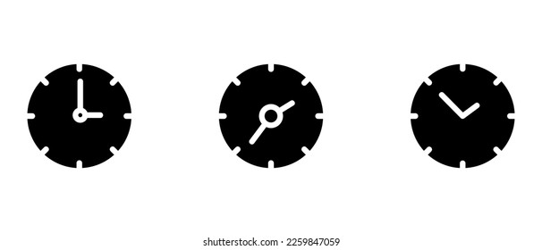 clock icon or logo isolated sign symbol vector illustration - high quality black style vector icons