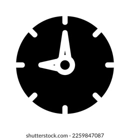Uhrsymbol oder Logo einzeln auf Zeichensymbolen, Vektorgrafik - hochwertige Vektorsymbole in schwarzem Stil