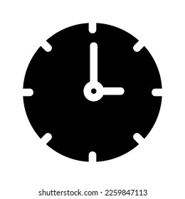 icono de reloj o logotipo símbolo de signo aislado ilustración vectorial - iconos vectoriales de estilo negro de alta calidad