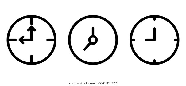 clock icon or logo isolated sign symbol vector illustration - high quality black style vector icons