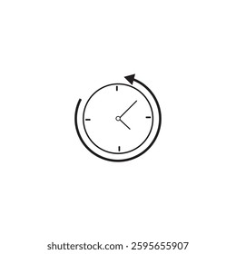 clock icon or logo isolated sign symbol vector illustration - high quality black style vector icons