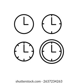 clock icon or logo isolated sign symbol vector, simple illustration for web and app..eps
