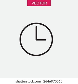 clock icon or logo isolated sign symbol vector, trendy style illustration for web and app..eps
