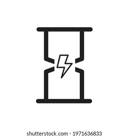 Clock icon logo vector illustration