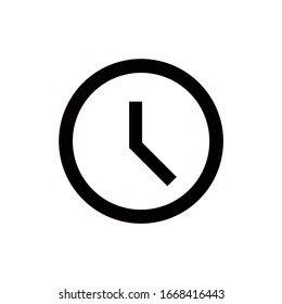 Clock icon minimal simple flat for your website app or logo