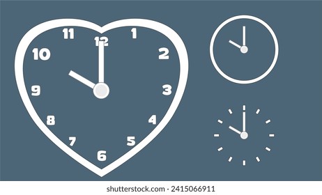 Clock icon, minimal style. arrow show10 hr. from number 12 to 10. on the gray background