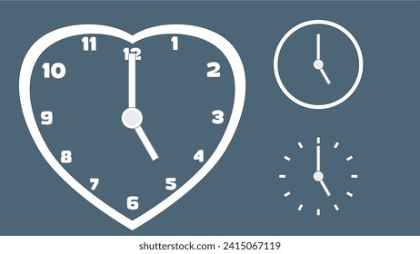 Clock icon, minimal style. arrow show5 hr. from number 12 to 5. on the gray background
