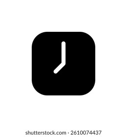 clock icon in minimalist design, suitable for various purposes such as app design, website elements, and graphic designs
