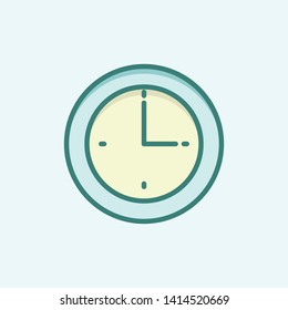 Clock icon. New trendy style clock icon vector illustration symbol. Illustration