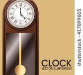 Clock icon object, time concept vector design