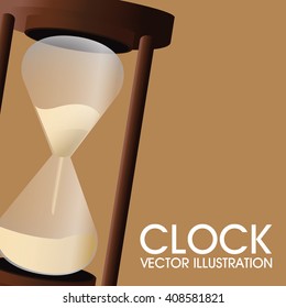 Clock icon object, time concept vector design