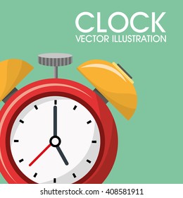Clock icon object, time concept vector design