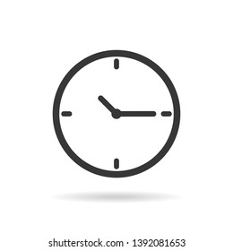 Clock Icon on background. Time symbol. Vector illustration