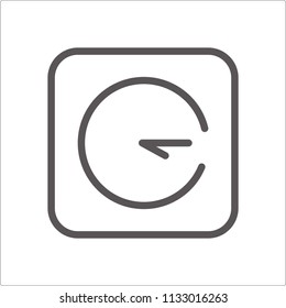 Clock icon on background whitg coler. Clock icon page symbol for your web site design