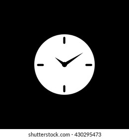 Clock Icon On Black Background