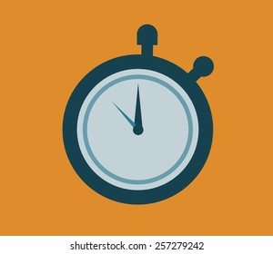 Clock icon on an orange background
