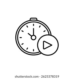 Clock Icon on Video for Publishing Time and Scheduling Content