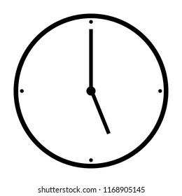 Clock icon on white background. Vector illustration.