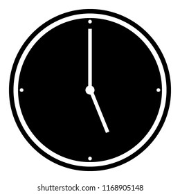 Clock icon on white background. Vector illustration.