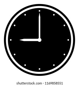 Clock icon on white background. Vector illustration.