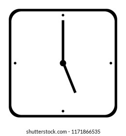 Clock icon on white background. Vector illustration.