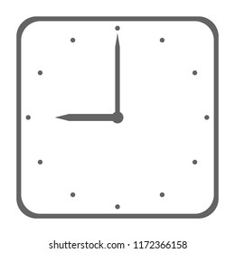 Clock icon on white background. Vector illustration.