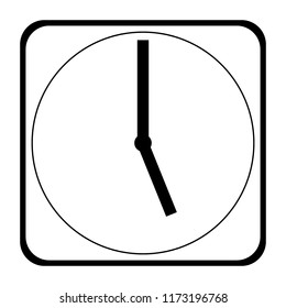 Clock icon on white background. Vector illustration.
