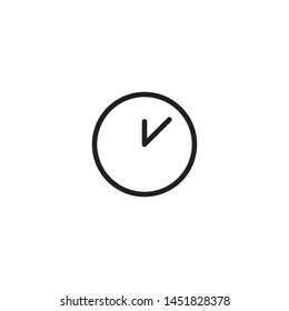 Clock icon on white background. Vector in flat design