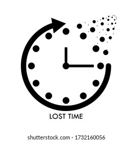 Clock Icon  On White Background, Clock Vector, Lost Time