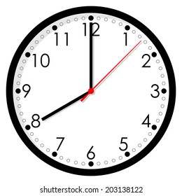 Clock icon on white background