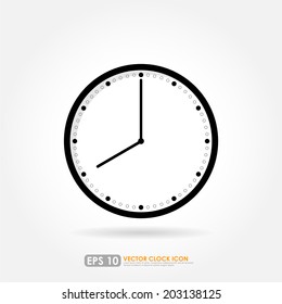 Clock icon on white background