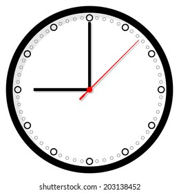 Clock icon on white background