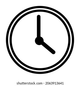 clock icon on white background