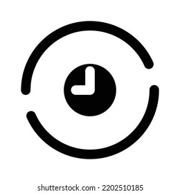 Icono de reloj en fondo blanco