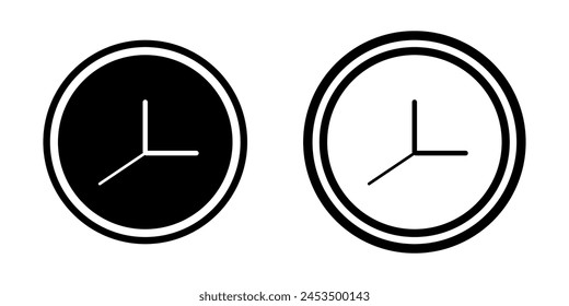 Clock icon on white background