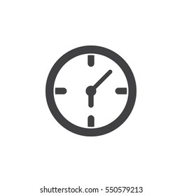 clock icon on the white background