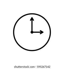 clock icon on white background