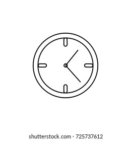 Clock icon on white background