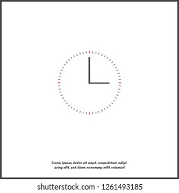 Clock icon on white isolated background. Layers grouped for easy editing illustration. For your design.