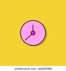 clock icon on yellow background