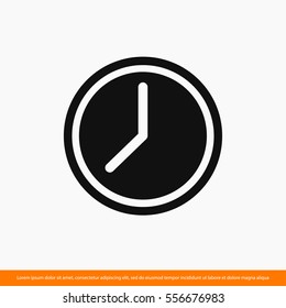 Clock icon. One of set web icons