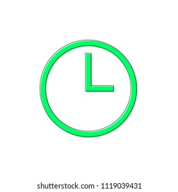 Clock icon, outline design template, vector illustration
