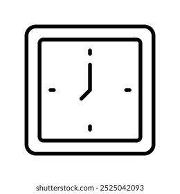 icono de reloj. Diseño de estilo de contorno aislado sobre fondo blanco