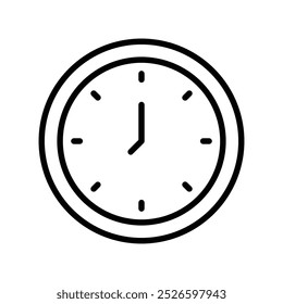 icono de reloj. Diseño de estilo de contorno aislado sobre fondo blanco